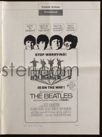 4s497 HELP pressbook '65 The Beatles, John, Paul, George & Ringo, rock & roll classic!