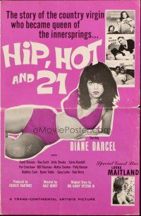 4s499 HIP, HOT & 21 pressbook '67 sexy Lorna Maitland, country queen to queen of the innersprings!