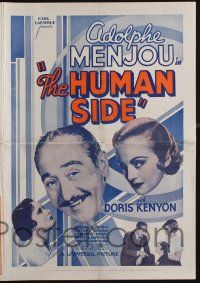 4s512 HUMAN SIDE pressbook '34 Adolphe Menjou had two women in his life, but only one in his heart!