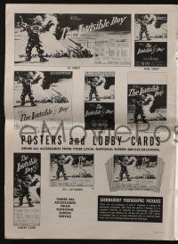 4s524 INVISIBLE BOY pressbook '57 Robby the Robot as science-monster who would destroy the world!