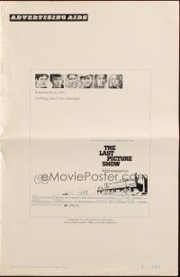 4s549 LAST PICTURE SHOW pressbook '71 Peter Bogdanovich, Jeff Bridges, Ellen Burstyn, Tim Bottoms