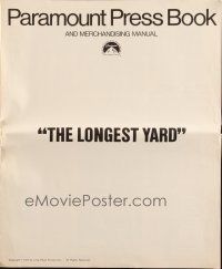 4s557 LONGEST YARD pressbook '74 Robert Aldrich prison football sports comedy, Burt Reynolds
