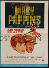 4s300 MARY POPPINS Mexican pressbook '65 Julie Andrews & Dick Van Dyke in Disney classic!