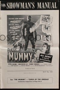 4s590 MUMMY pressbook '59 Terence Fisher Hammer horror, Christopher Lee as the monster!