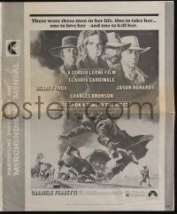 4s615 ONCE UPON A TIME IN THE WEST pressbook '69 Sergio Leone, Cardinale, Fonda, Bronson, Robards