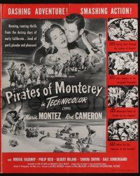 4s638 PIRATES OF MONTEREY pressbook '47 sexy Maria Montez & Rod Cameron in dashing adventure!