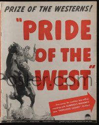 4s644 PRIDE OF THE WEST pressbook '38 William Boyd as Hopalong Cassidy, great cowboy art!