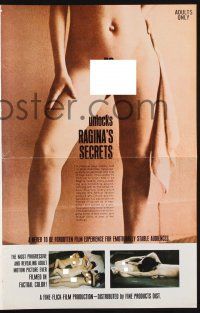 4s648 RAGINA'S SECRETS pressbook '69 sexploitation so factual it leaves nothing to the imagination!