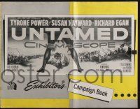 4s723 UNTAMED pressbook '55 Tyrone Power & Susan Hayward in Africa with native tribe!
