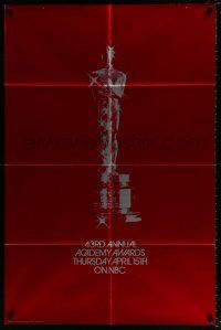 4t011 43RD ANNUAL ACADEMY AWARDS foil 1sh '71 wonderful image of the Oscar statue!