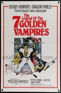 4t015 7 BROTHERS MEET DRACULA int'l 1sh '79 The Legend of the 7 Golden Vampires, different art!