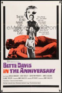 4t038 ANNIVERSARY int'l 1sh '67 Bette Davis with funky eyepatch in English horror!