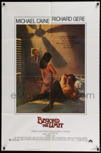 4t068 BEYOND THE LIMIT 1sh '83 art of Michael Caine, Richard Gere & sexy girl by Richard Amsel!