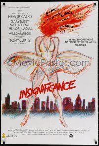 4t398 INSIGNIFICANCE English 1sh '85 incredible completely different Marilyn skirt blowing art!