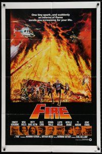 4t253 FIRE 1sh '77 cool disaster art, an inferno of flame sends you screaming for your life!