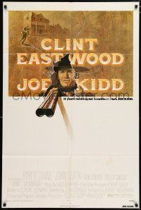 4t417 JOE KIDD 1sh '72 cool art of Clint Eastwood pointing double-barreled shotgun!