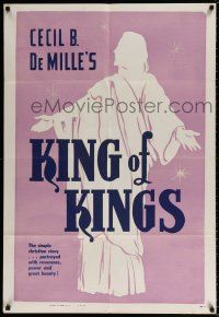 4t429 KING OF KINGS 1sh R60s Cecil B. DeMille silent Biblical epic, the picture of pictures!