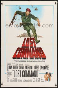 4t477 LOST COMMAND 1sh '66 Terpning art of commando Anthony Quinn in Algeria!