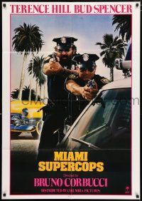 4t535 MIAMI SUPERCOPS 1sh '85 cool image of policemen Terence Hill & Bud Spencer!