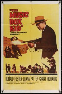 4t591 MUSIC BOX KID 1sh '60 Ronald Foster is the hood who launched Murder, Inc, great image!