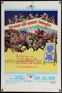 4t636 NIGHT THEY RAIDED MINSKY'S 1sh '68 Frank Frazetta art of huge crowd raided by cops!