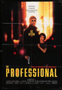 4t713 PROFESSIONAL 1sh '94 Luc Besson's Leon, Jean Reno with gun, young Natalie Portman!