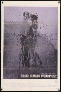 4t721 RAIN PEOPLE 1sh '69 Francis Ford Coppola, Robert Duvall, cool wet window image!