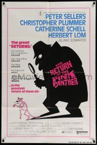 4t731 RETURN OF THE PINK PANTHER 1sh '75 Sellers as Inspector Clouseau, the great returns!