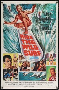 4t736 RIDE THE WILD SURF 1sh '64 Fabian, ultimate poster for surfers to display on their wall!