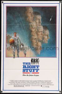 4t738 RIGHT STUFF 1sh '83 great Tom Jung montage art of the first NASA astronauts!