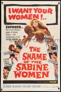 4t787 SHAME OF THE SABINE WOMEN 1sh '62 El rapto de las sabinas, blackest pages of human history!