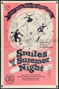 4t806 SMILES OF A SUMMER NIGHT 1sh '58 Ingmar Bergman, Ulla Jacobsson & Eva Dahlbeck!