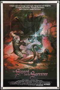 4t858 SWORD & THE SORCERER style B 1sh '82 magic, dungeons, dragons, cool art by Peter Andrew J.!