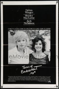 4t872 TERMS OF ENDEARMENT 1sh '83 great close up of Shirley MacLaine & Debra Winger!