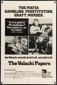 4t915 VALACHI PAPERS style C 1sh '72 Terence Young directed, corpse in barber's chair & family tree!