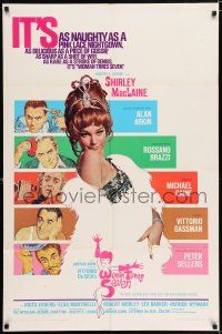 4t977 WOMAN TIMES SEVEN 1sh '67 sexy Shirley MacLaine is as naughty as a pink lace nightgown!
