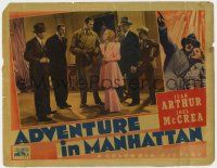 4w202 ADVENTURE IN MANHATTAN LC '36 tough looking guys surround Jean Arthur & Joel McCrea!