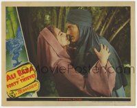 4w213 ALI BABA & THE FORTY THIEVES LC '43 close up of Maria Montez embracing turbaned Jon Hall!