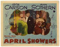 4w231 APRIL SHOWERS LC #7 '48 Robert Alda wearing top hat & tuxedo between two sexy ladies!