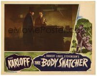 4w282 BODY SNATCHER LC '45 Henry Daniell in top hat stands with Russell Wade by vat!