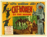 4w326 CAT-WOMEN OF THE MOON LC '53 cool border art, plus astronauts surrounding huge spider!