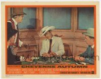 4w334 CHEYENNE AUTUMN LC #1 '64 John Ford directed, Jimmy Stewart plays poker w/ Kennedy & Carradine