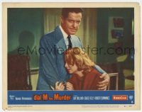 4w407 DIAL M FOR MURDER LC #8 '54 Alfred Hitchcock, c/u of Robert Cummings consoling Grace Kelly!