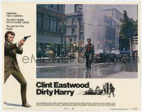 4w411 DIRTY HARRY int'l LC #7 '71 Clint Eastwood on San Francisco street holding his gun!