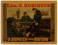 4w413 DISPATCH FROM REUTERS LC '40 Edward G. Robinson sitting at camp with Eddie Albert & another!