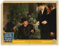 4w422 DR. JEKYLL & MR. HYDE LC '41 Ian Hunter & police find the murder weapon hidden in the bushes!