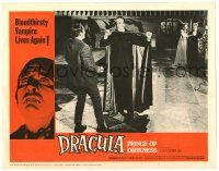 4w425 DRACULA PRINCE OF DARKNESS LC #8 '66 great c/u of vampire Christopher Lee holding sword!