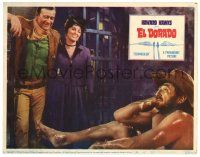 4w442 EL DORADO LC #2 '66 John Wayne & Charlene Holt laugh at Robert Mitchum naked in bath!