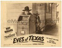 4w451 EYES OF TEXAS LC R52 Roy Rogers with rifle & Andy Devine take cover behind a mailbox!