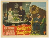 4w459 FARMER'S DAUGHTER LC #7 '47 Loretta Young, Joseph Cotten, Ethel Barrymore, Charles Bickford